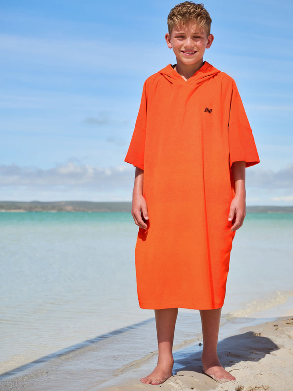 Orange Poncho Towel (3-16yrs)