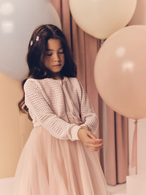 Pink Knitted Cardigan (3-16yrs)