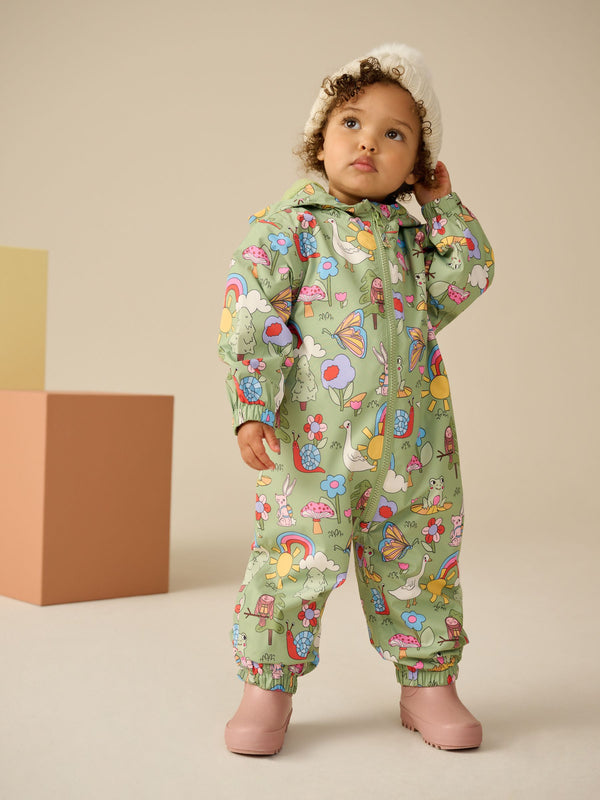 Green Waterproof Character Puddlesuit (3mths-7yrs)