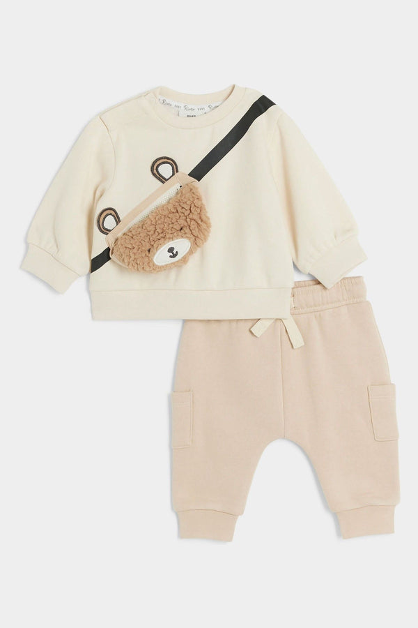 River Island Bear Borg Baby Boys Tracksuit