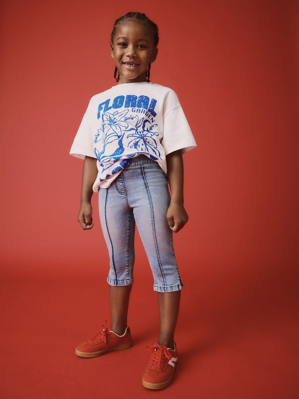 Light Blue Denim Capri Jeans (3-16yrs)