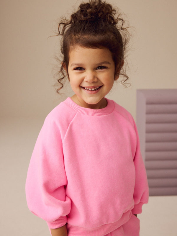 Bright Pink Crew Sweatshirt (3mths-7yrs)