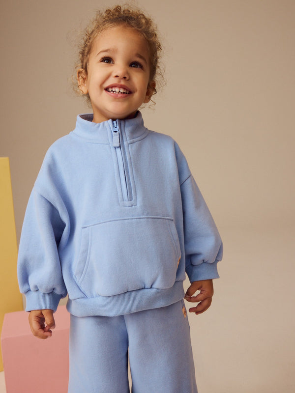Blue Half Zip Sweatshirt (3mths-7yrs)