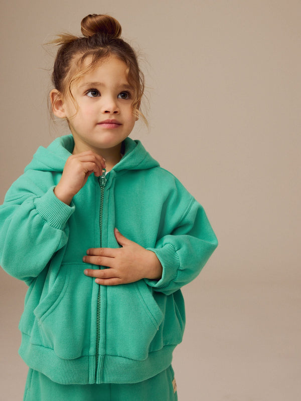 Green Zip Through Hoodie (3mths-7yrs)