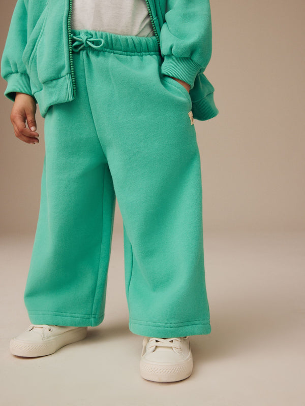 Green Wide Leg Sweat Joggers (3mths-7yrs)