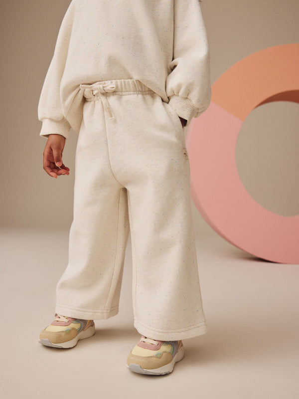 Oatmeal Wide Leg Sweat Joggers (3mths-7yrs)
