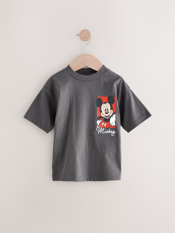Charcoal Grey Mickey Mouse Short Sleeve T-Shirt (3mths-8yrs)
