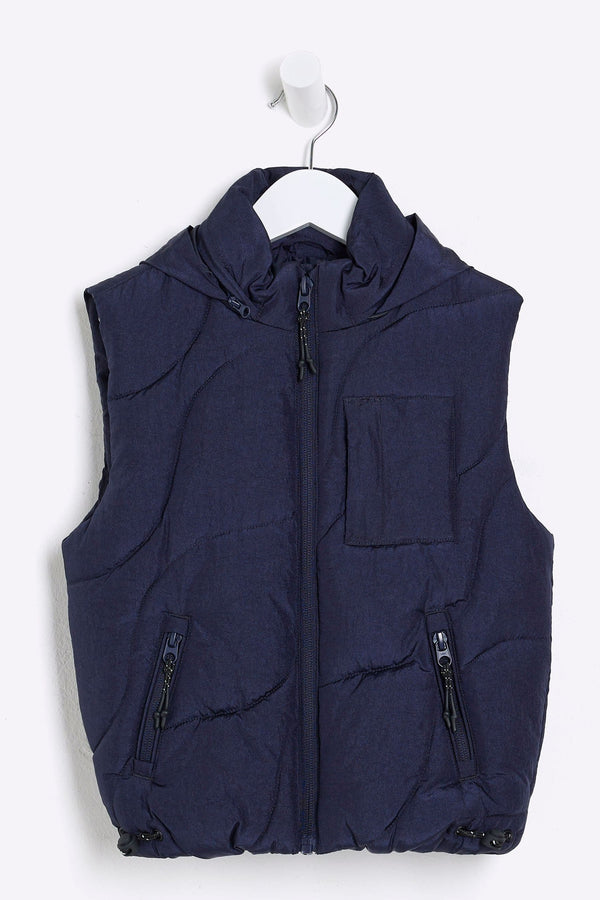 River Island Blue Boys Wave Gilet