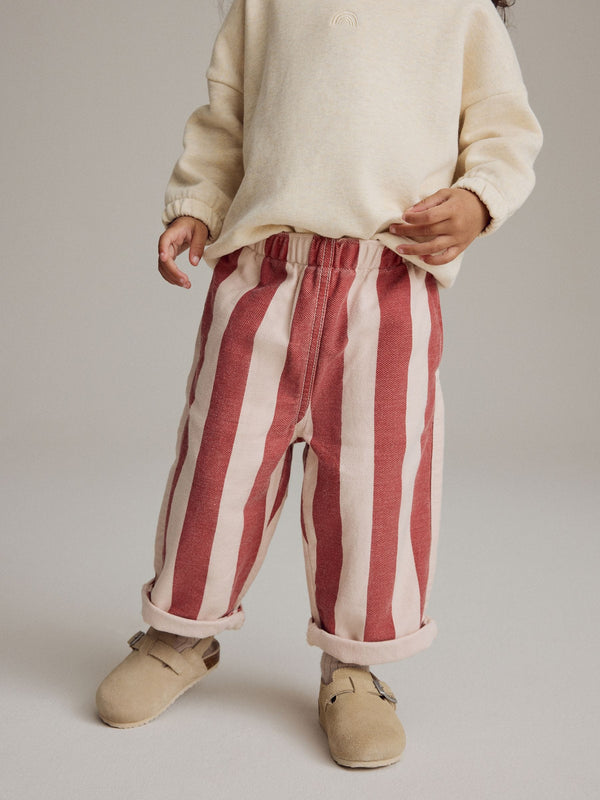 Pink Stripe 100% Cotton Trousers (3mths-7yrs)