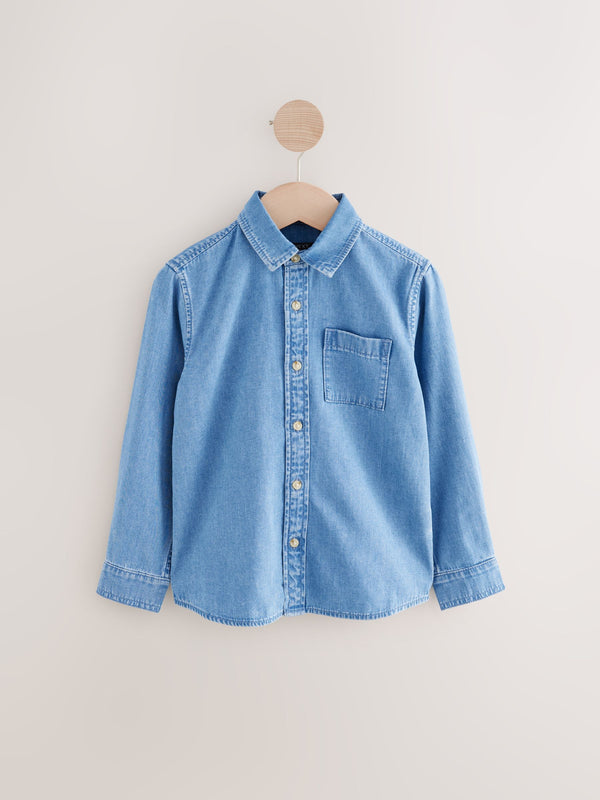 Blue Denim Long Sleeve Denim Shirt (3-16yrs)