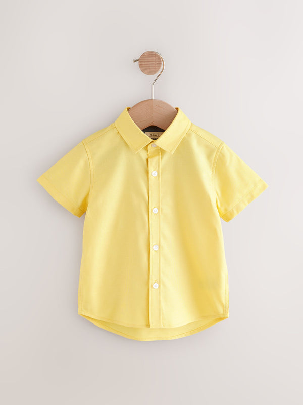 Yellow Short Sleeve Oxford School Shirt (3mths-7yrs)