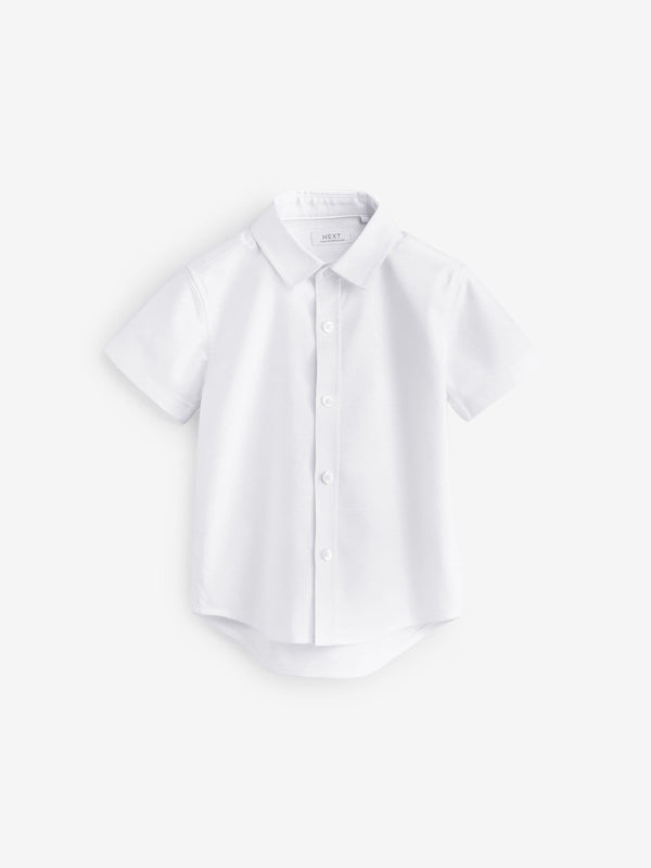 White Plain Short Sleeve Oxford School Shirt (3mths-7yrs)