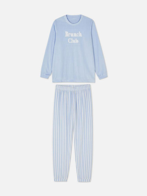 Primark women blue Microfleece pyjamas