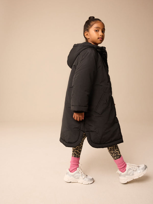 Black Shower Resistant Padded Coat (3-16yrs)
