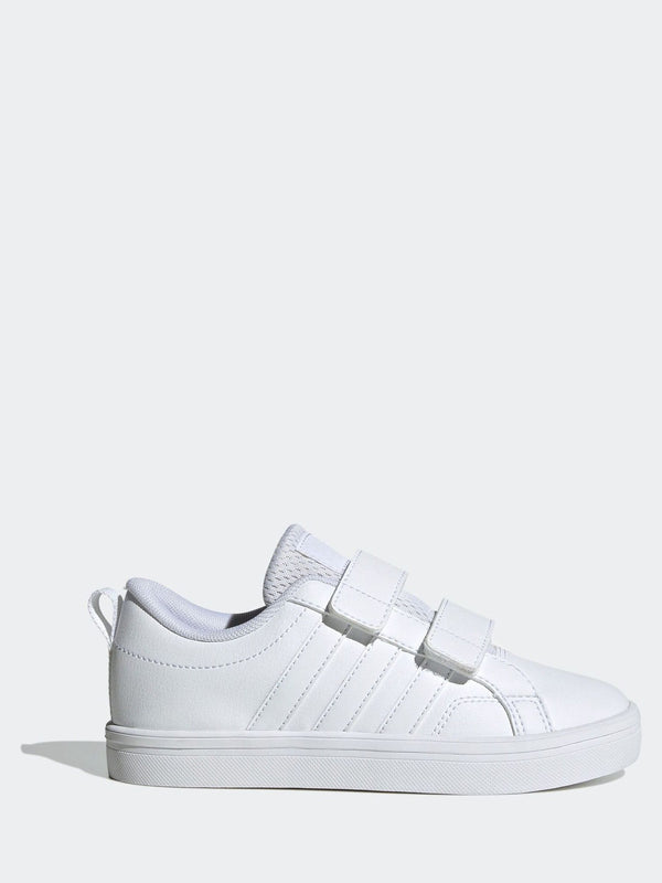 adidas White VS Pace 2.0 Hook and Loop Kids Trainers