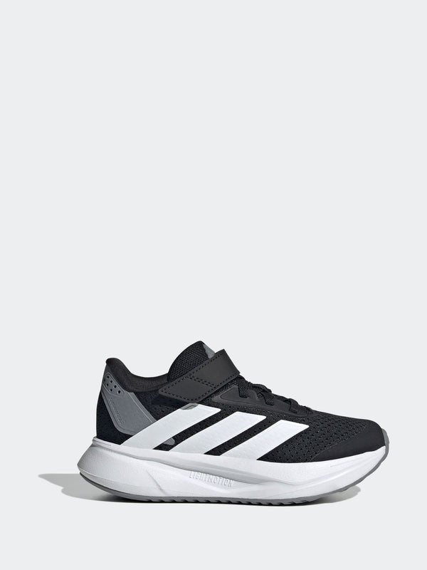 adidas Black/White Duramo SL Hook and Loop Running Kids Trainers