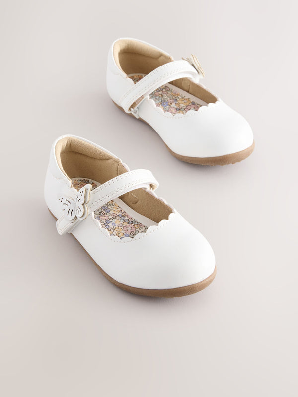 White Butterfly Mary Jane Shoes