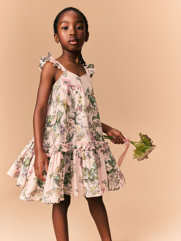 Pink Floral Printed Summer Dress (3-16yrs)