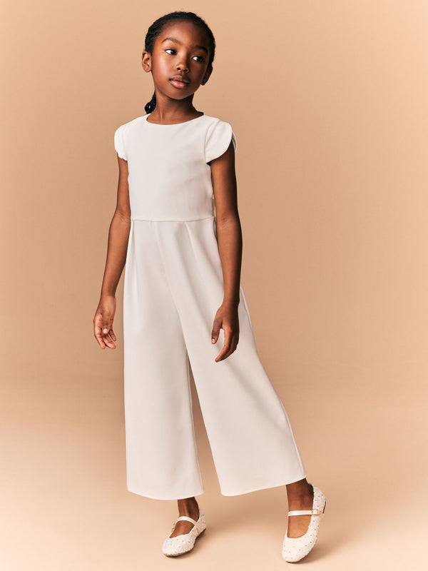 Cream Occasion Jumpsuit (3-16yrs)