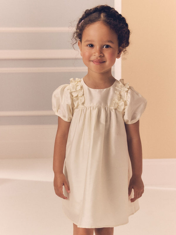 Ivory Taffeta Ruffle Party Dress (3mths-8yrs)