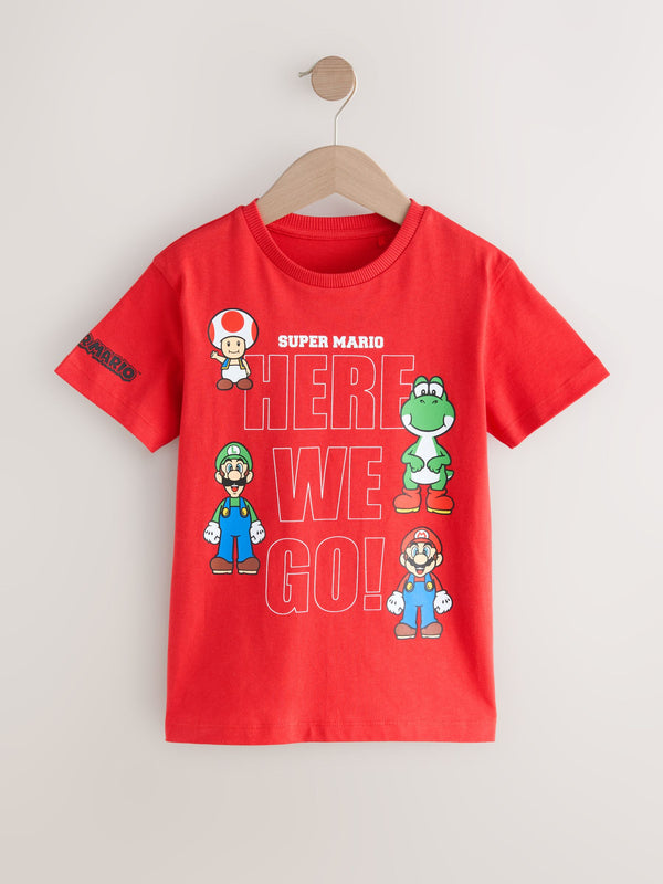 Red Mario Gaming T-Shirt (3-16yrs)