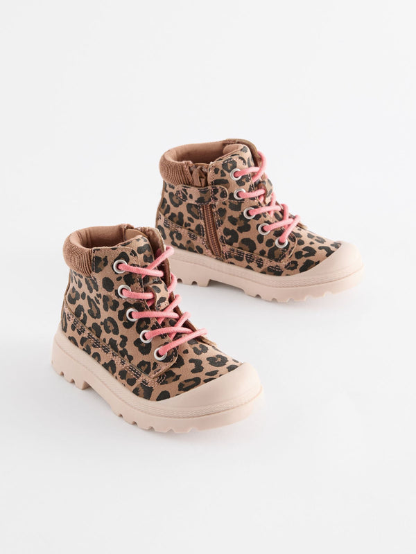 Animal Print Chunky Boots