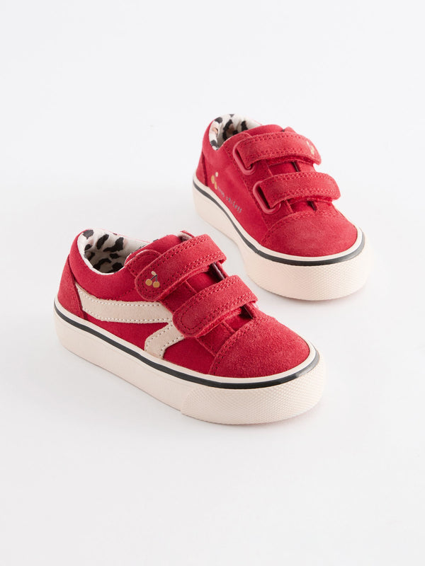 Red Standard Fit (F) Touch Fastening Trainers