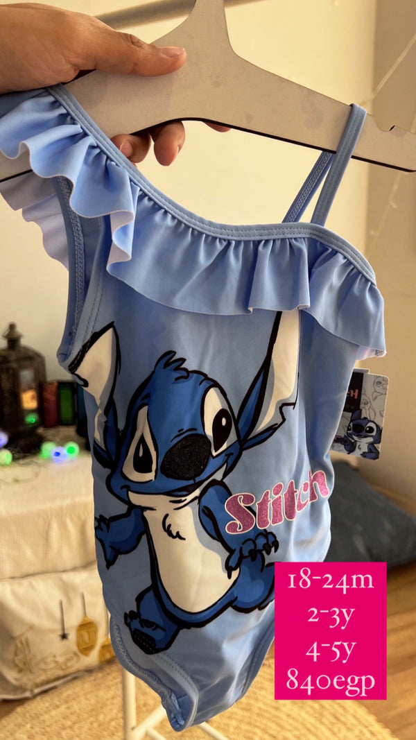 Blue stitch swimsuit immediate