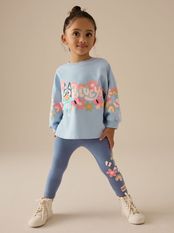 Blue Long Sleeve T Shirt and Leggings Set (12mths-7yrs)