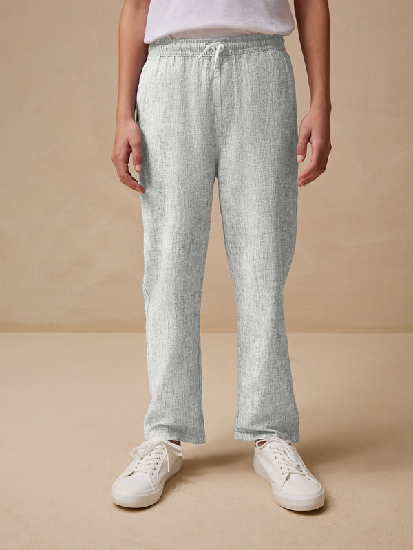 Grey Linen Blend Trousers (3-16yrs)