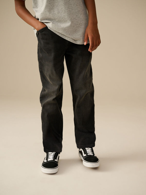 Washed Black Loose Fit Stretch Jeans (3-17yrs)