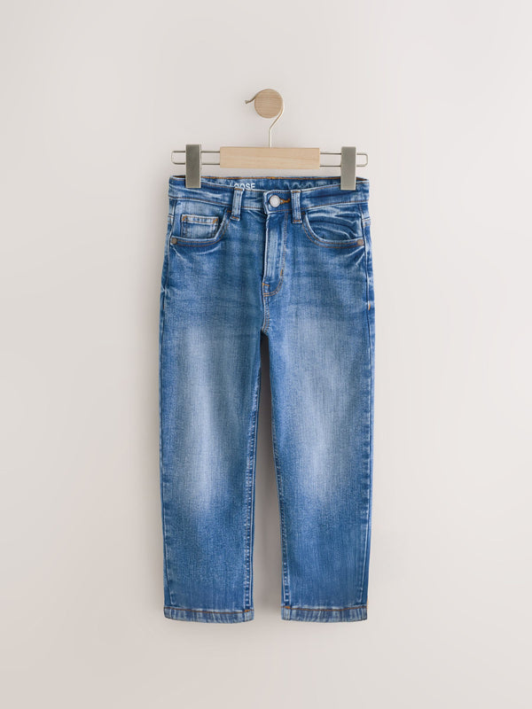 Mid Blue Loose Fit Stretch Jeans (3-17yrs)