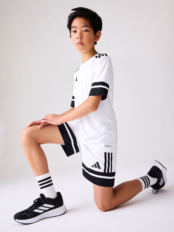 adidas White/Black Squadra 25 Kids Jersey