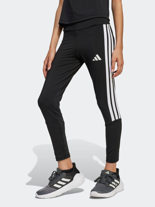 adidas Black Train Essentials 3-Stripes Kids Leggings