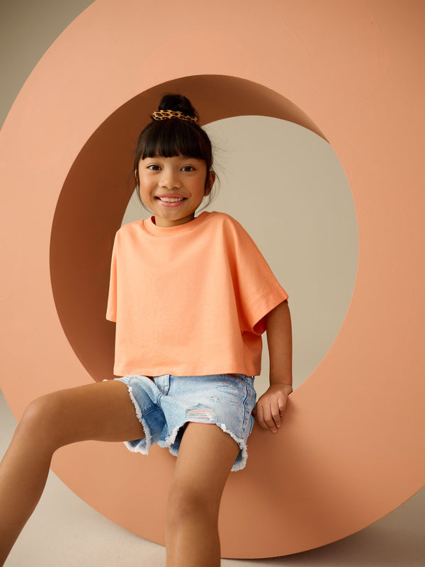 Orange Boxy T-Shirt (3-16yrs)