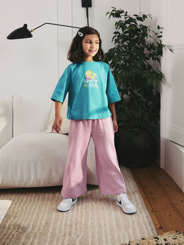 Blue 100% Cotton Graphic Print T-Shirt (3-16yrs)