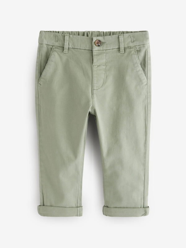 Sage Green Stretch Chino Trousers (3mths-7yrs)