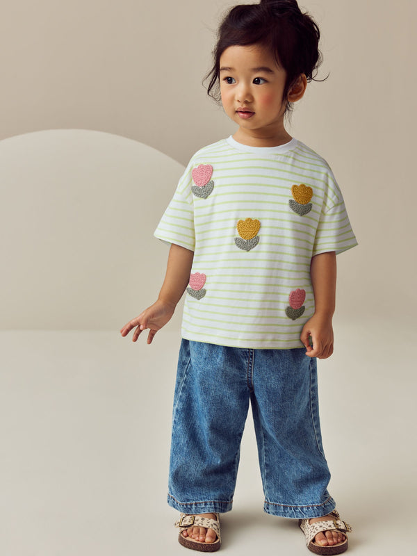 Yellow Flower Short Sleeve T-Shirt (3mths-7yrs)