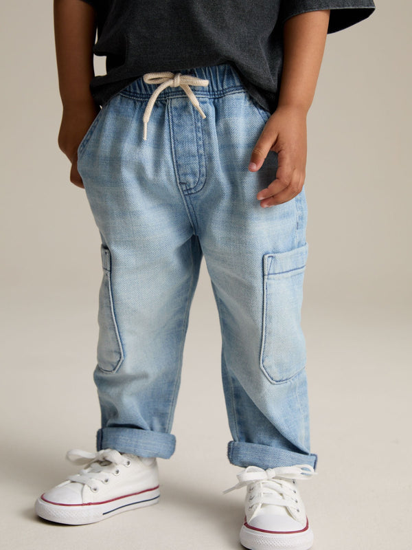 Light Blue Denim Cargo Jeans (3mths-7yrs)