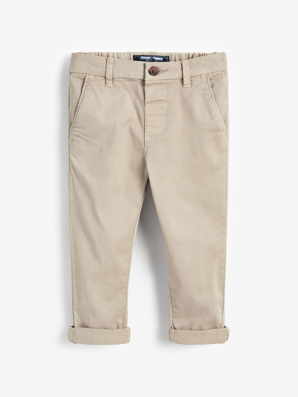 Navy/Stone Stretch Chino Trousers 2 Pack (3mths-7yrs)