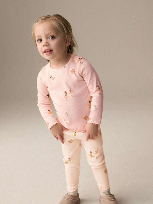 Pink Fairy Rib Long Sleeve T-Shirt (3mths-7yrs)