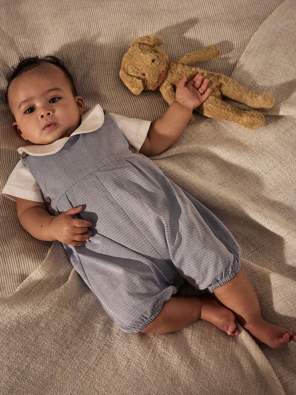 Neutral 100% Cotton Smart Baby Romper, Bodysuit And Socks Dungarees Set (0mths-2yrs)