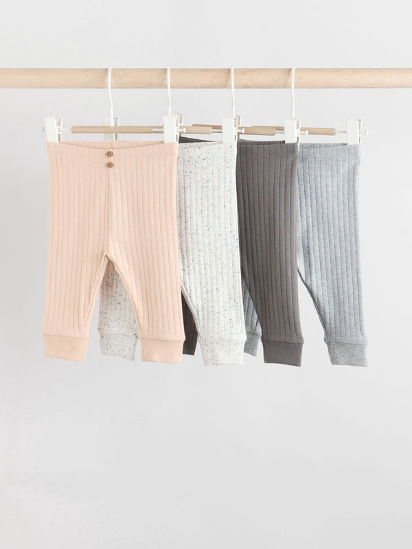 Mono/Neutral Baby Leggings 4 Pack