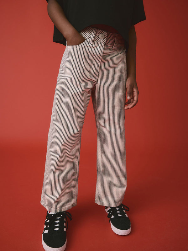 Monochrome Stripe Wide Leg Jeans (3-16yrs)