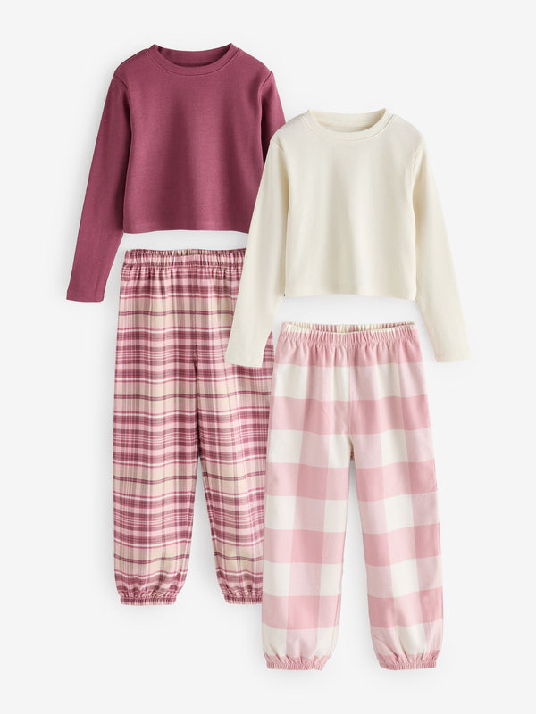 Pink Check Woven Bottom Pyjamas 2 Pack (3-16yrs)