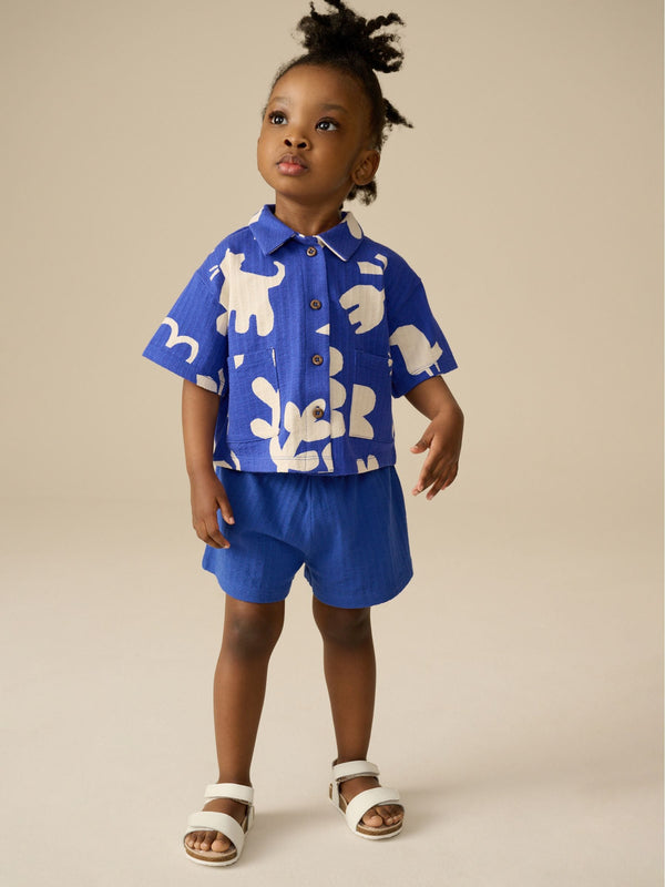 Blue Character 100% Cotton Short Sleve Shirt and Shorts Set (3mths-7yrs)