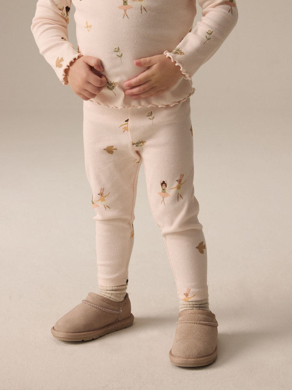 Pink Fairy Rib Leggings (3mths-7yrs)