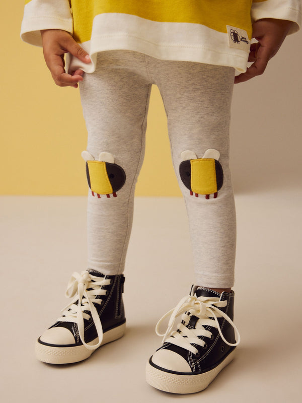 Grey Bee Embellished Leggings (3mths-7yrs)