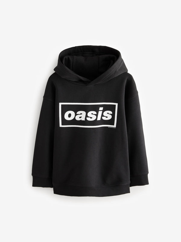 Black Official Oasis Band Hoodie (3-16yrs)