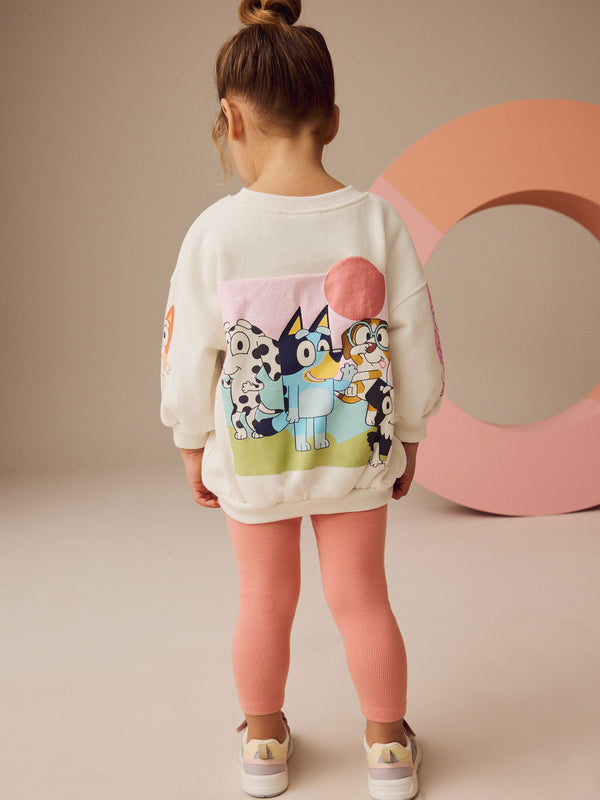 Cream Bluey Sweatshirt and Leggings Set (12mths-7yrs)